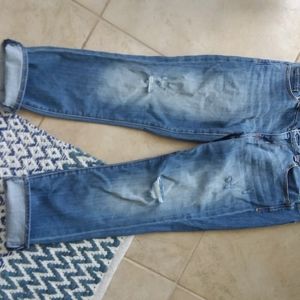 Womens American Eagle crop artist jeans 10